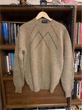 Men's Brown and Tan Jumper